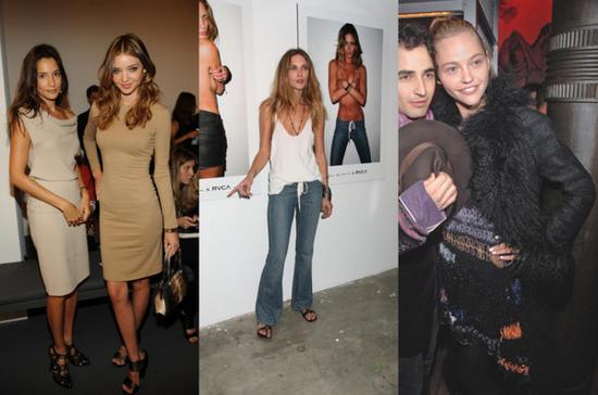 图中从左至右:Miranda Kerr、Erin Wasson和Sasha Pivovarova